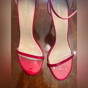 Stuart Weitzman red patent sandals size 39